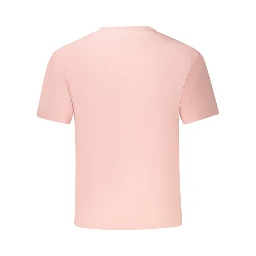Pink Cotton Men T-Shirt