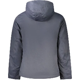Blue Polyester Men's Jacket