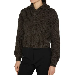 Brown Cotton Cardigan