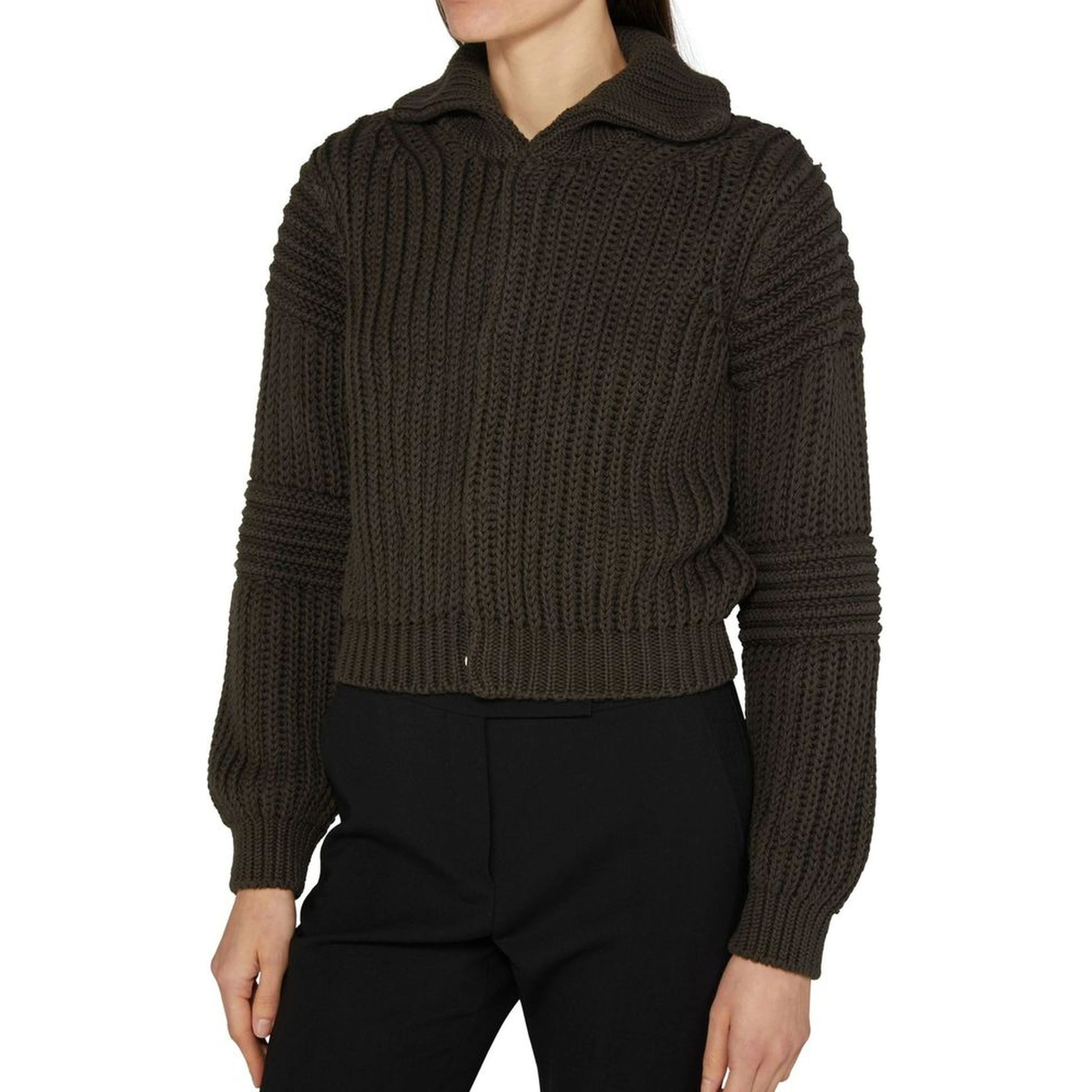 Brown Cotton Cardigan