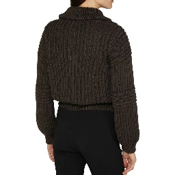 Brown Cotton Cardigan
