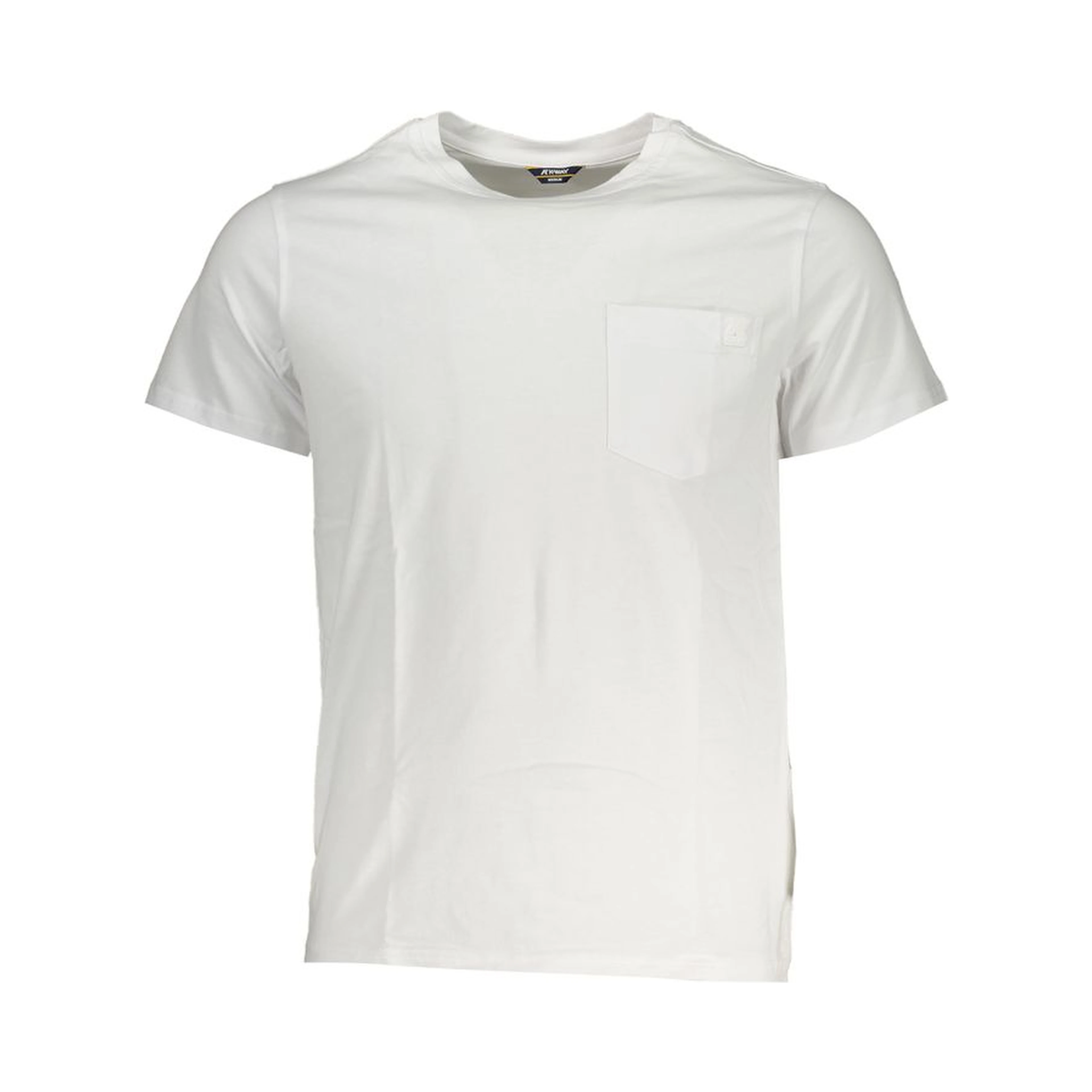 Elegant White Cotton T-Shirt with Pocket Detail