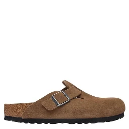 Brown Suede Leather Clogs
