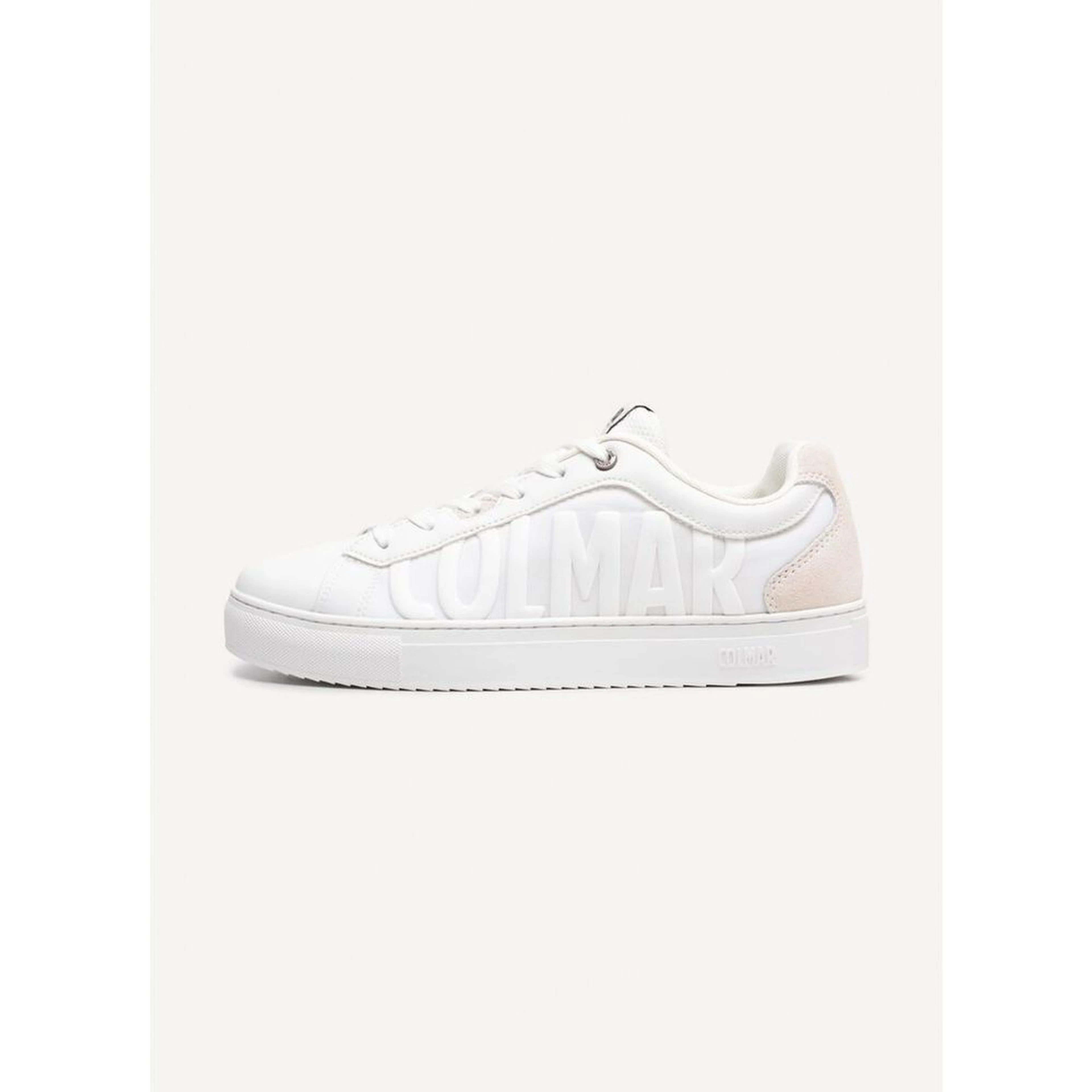 White Nylon Low Top Sneakers