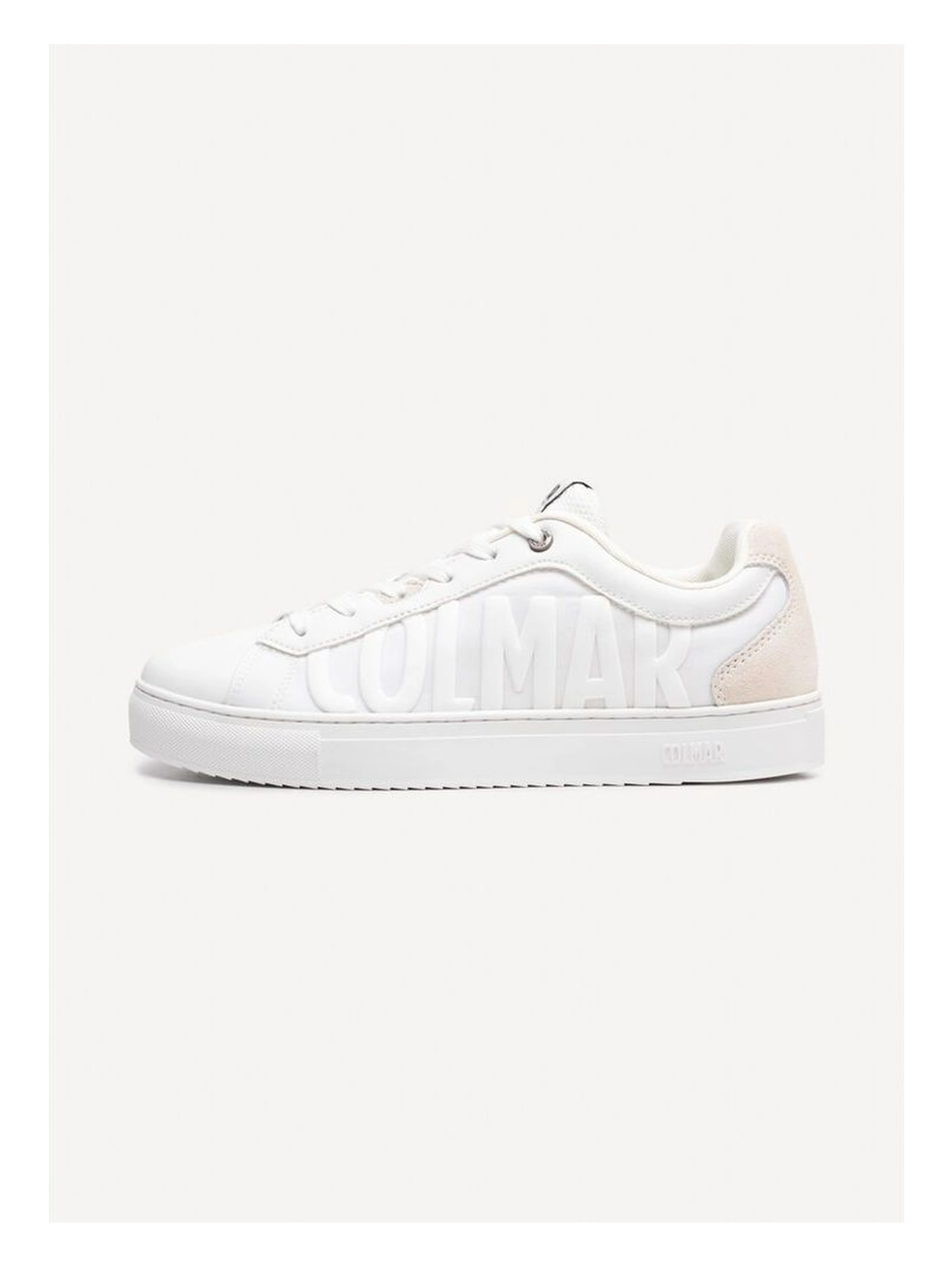 White Nylon Low Top Sneakers