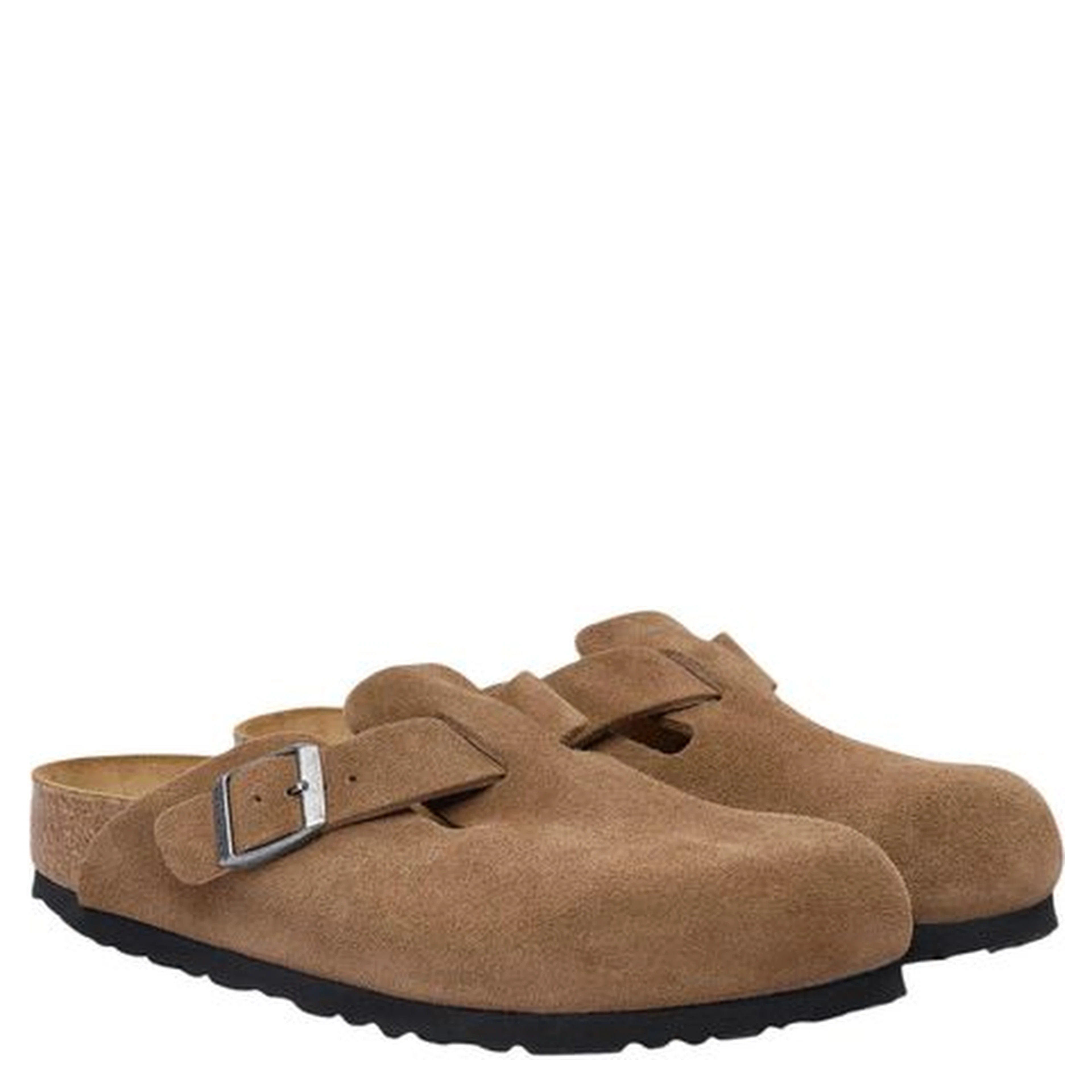Brown Suede Leather Clogs