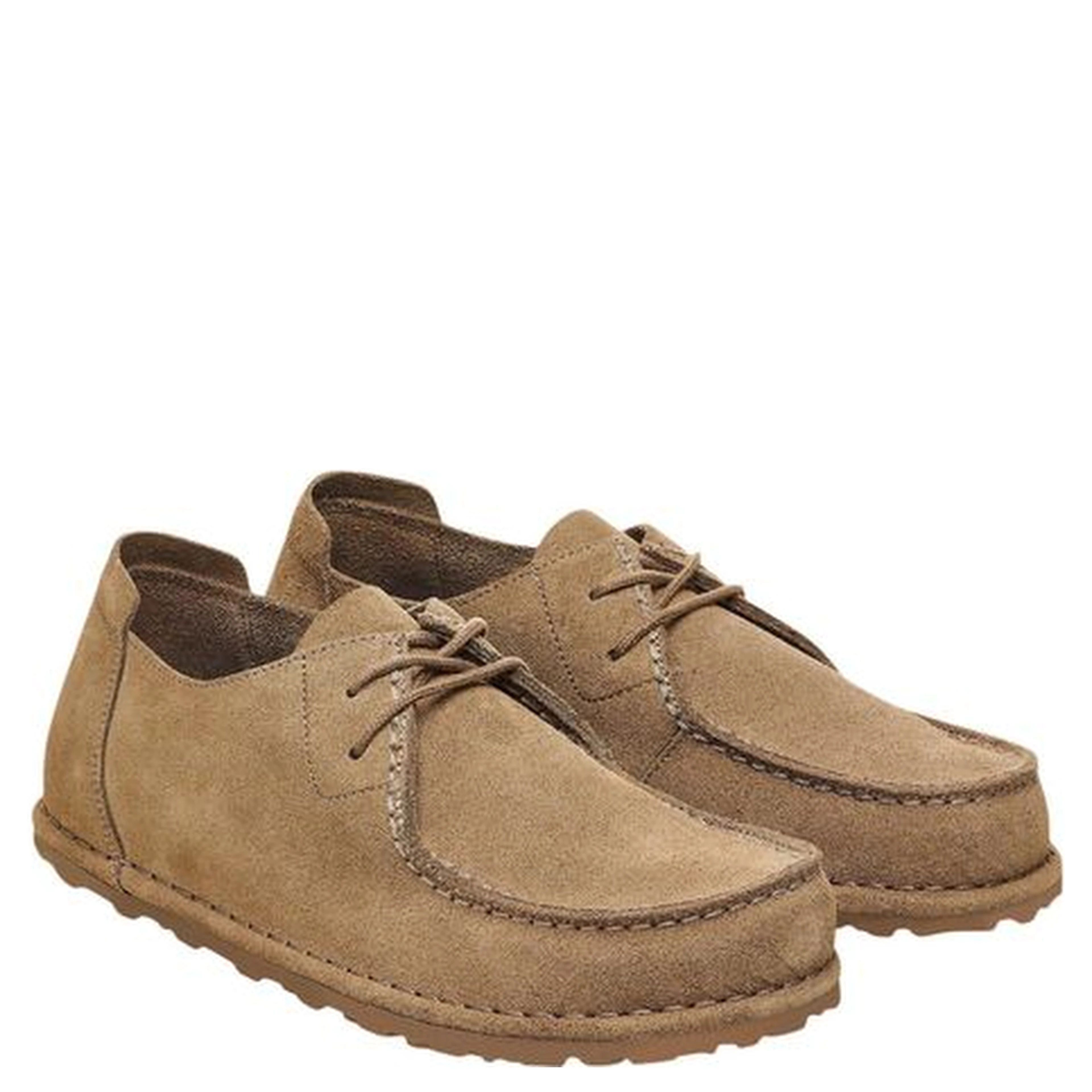 Beige Suede Leather Oxfords And Derbies