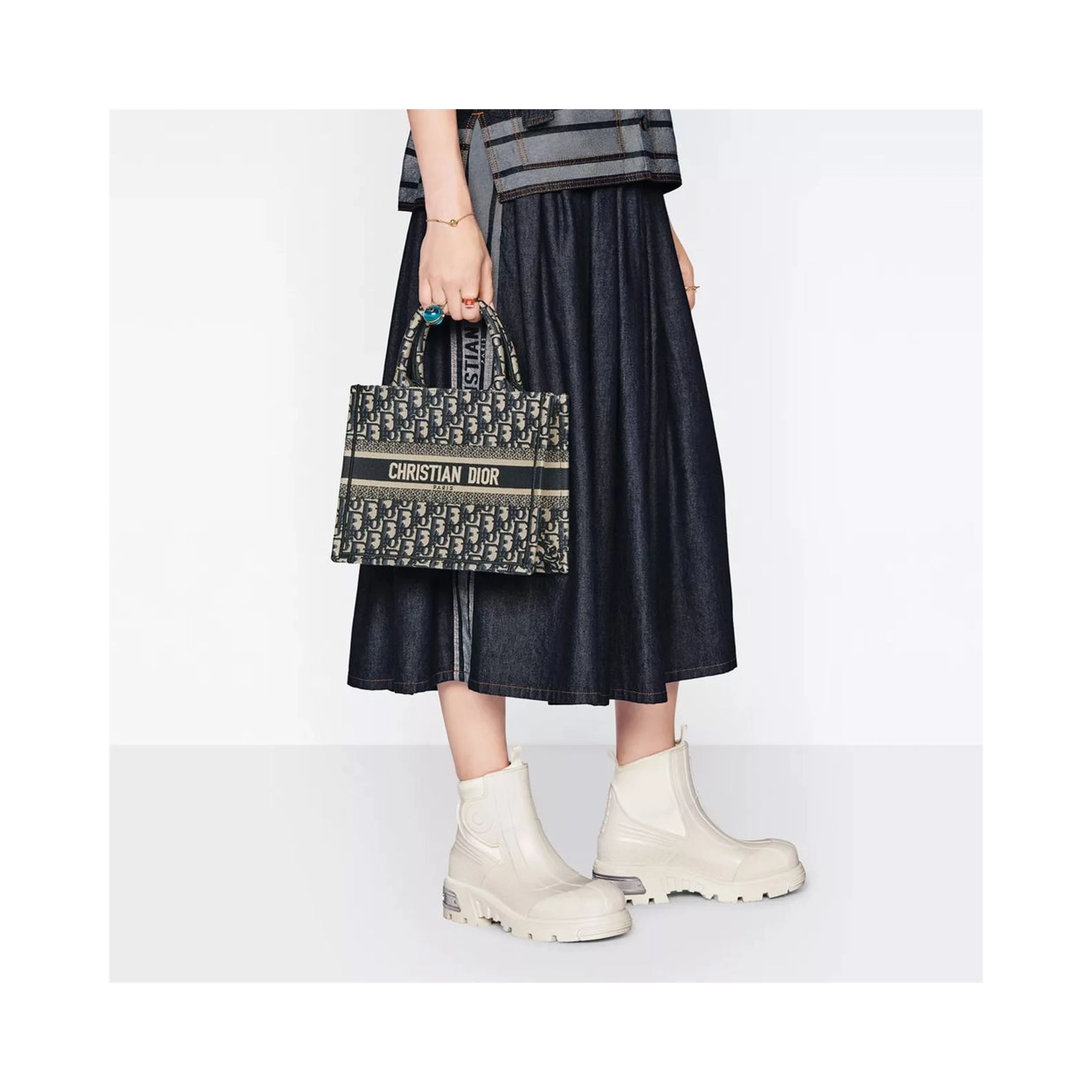 Blue Cotton Tote Bag