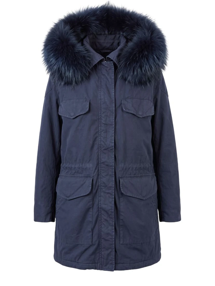 Blue Cotton Women's Jacket