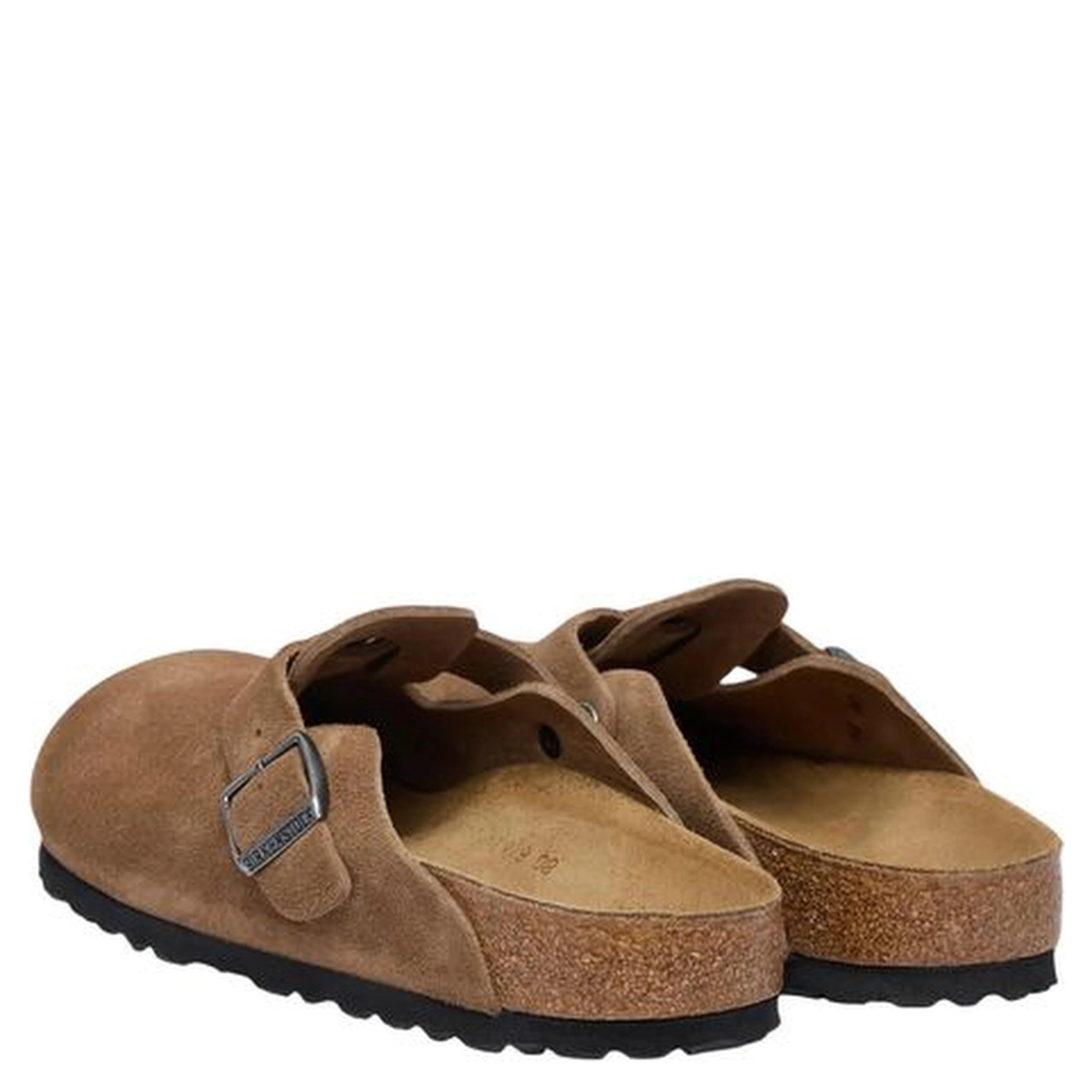 Brown Suede Leather Clogs