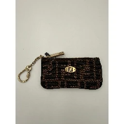 FENDI FF Coin Purse/Card Holder with Chain
