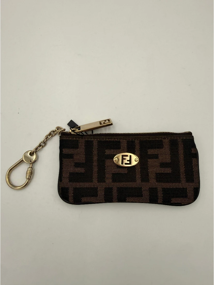 FENDI FF Coin Purse/Card Holder with Chain