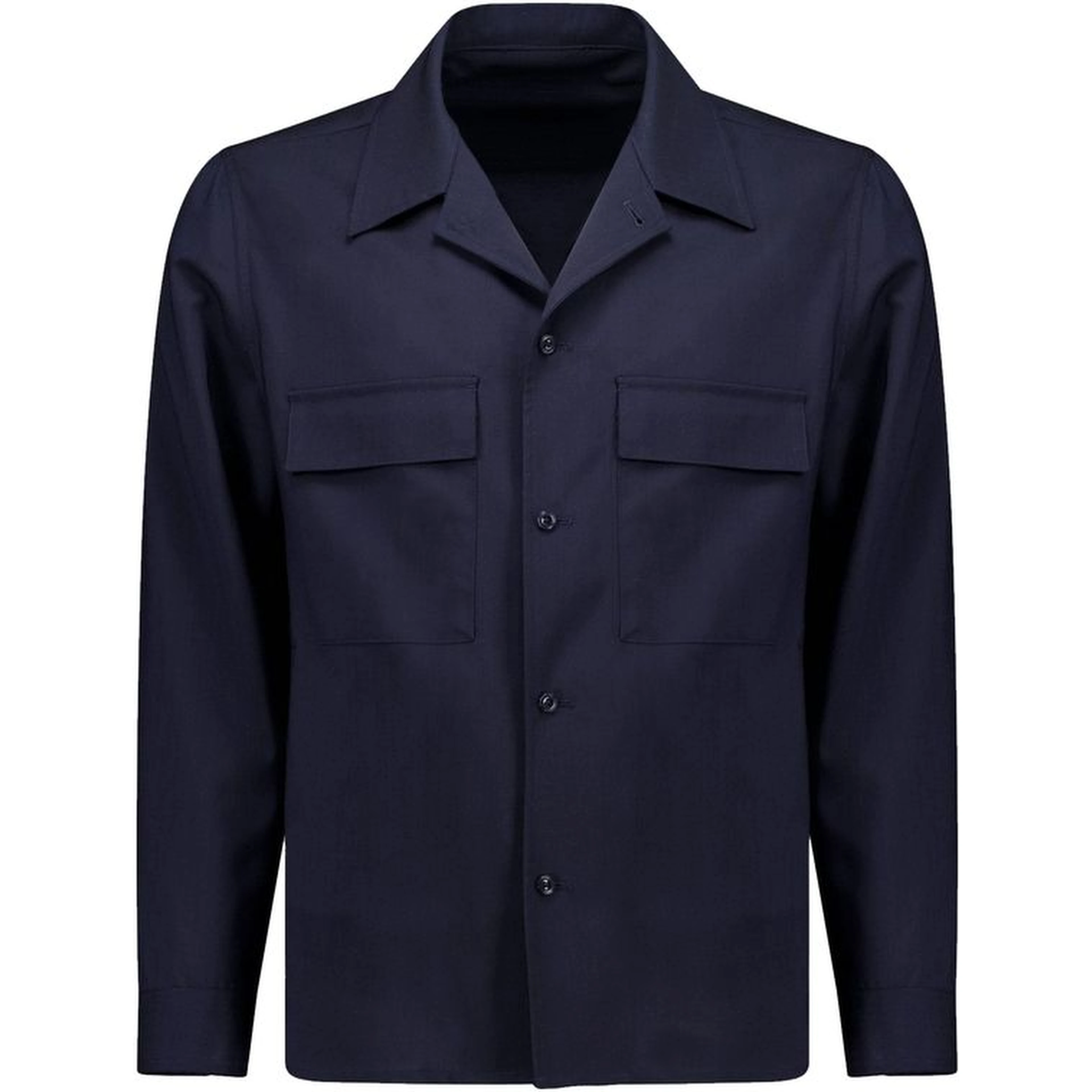Navy Blue Virgin Wool Jacket