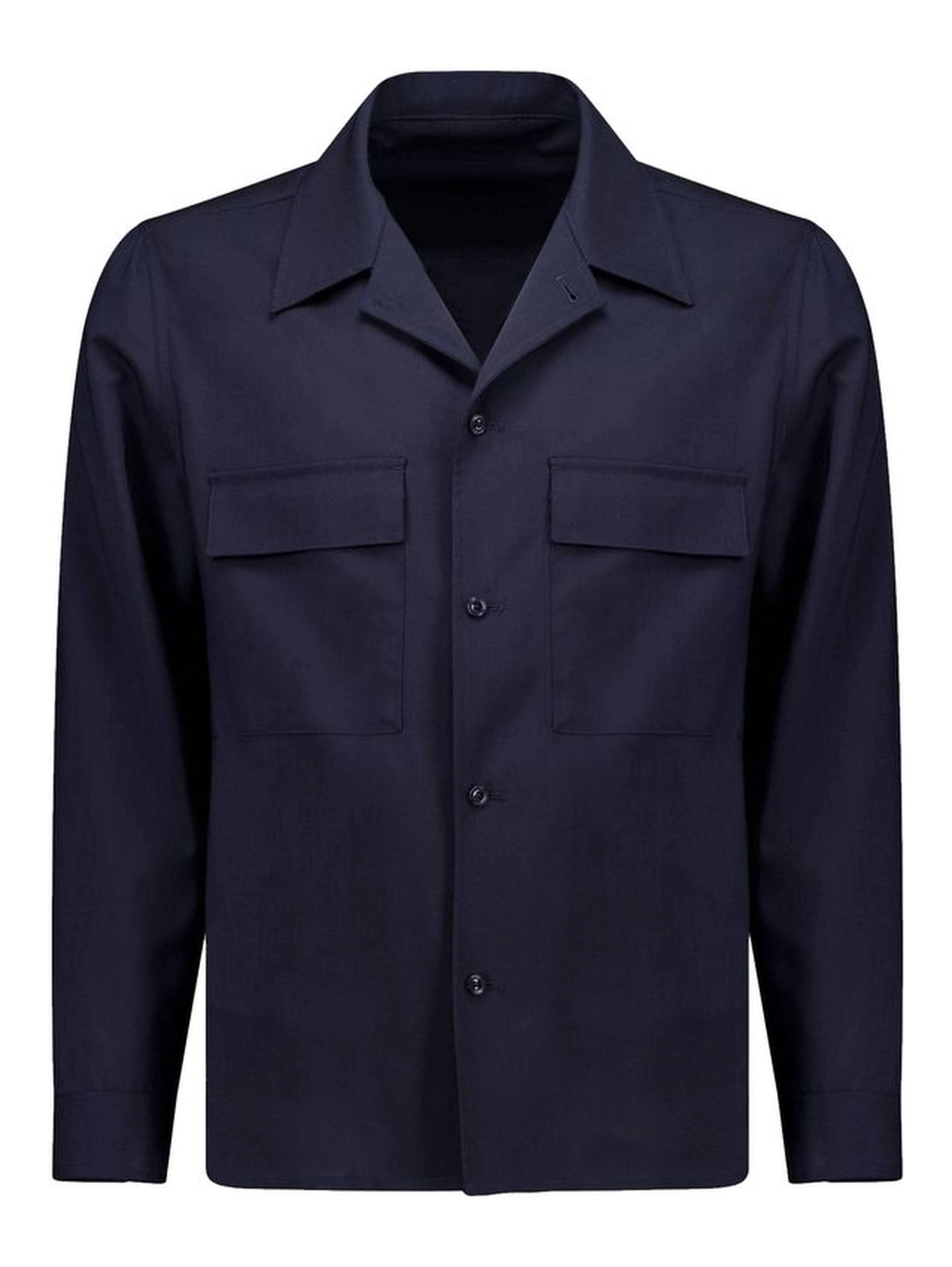 Navy Blue Virgin Wool Jacket