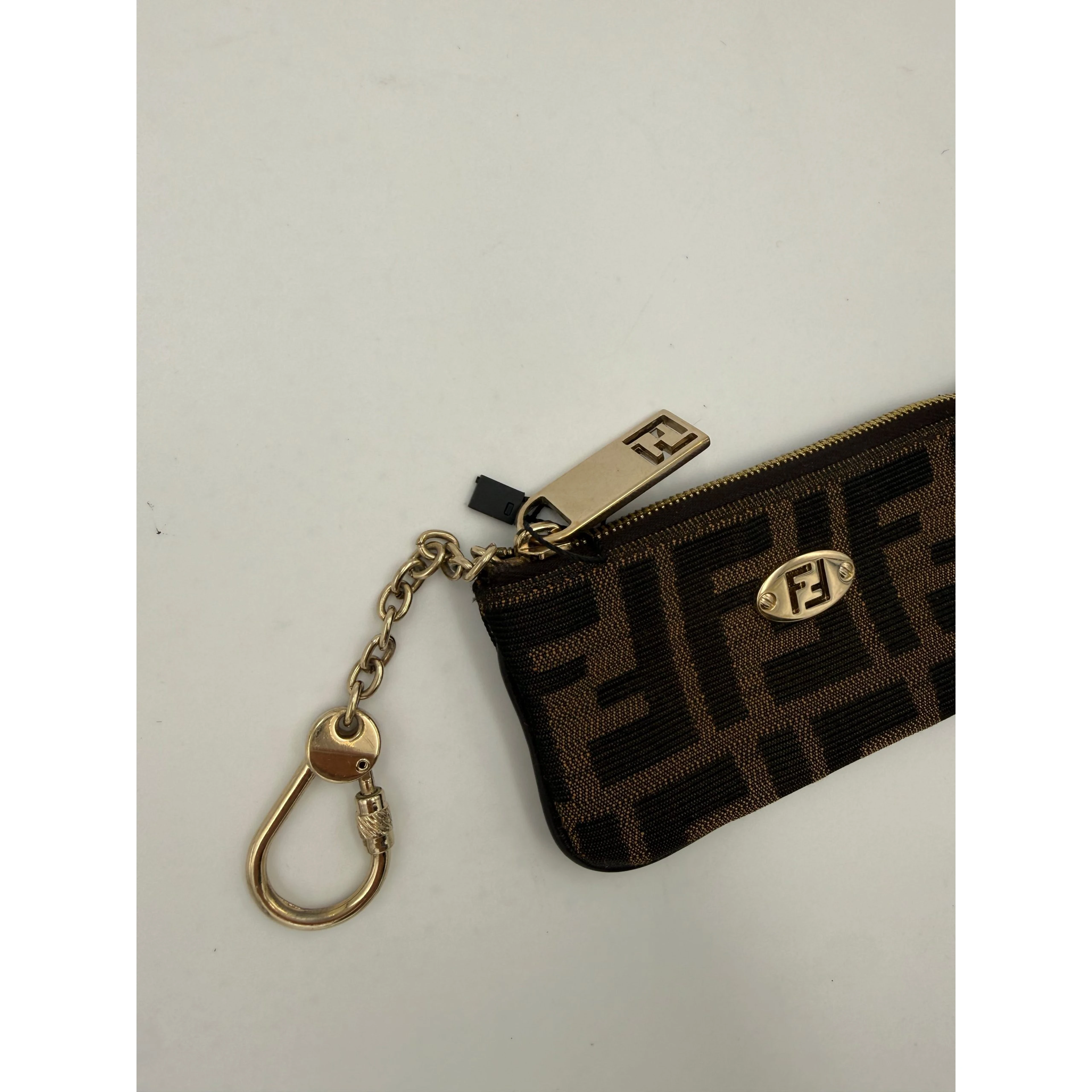 FENDI FF Coin Purse/Card Holder with Chain