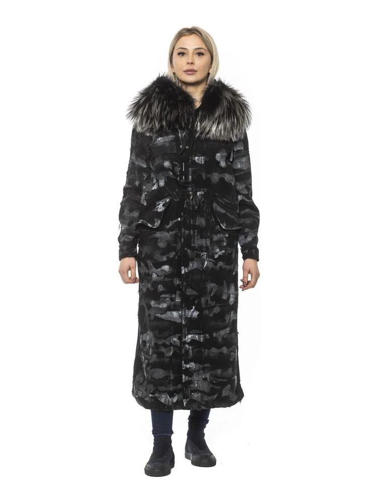Black Cotton Women Jacket