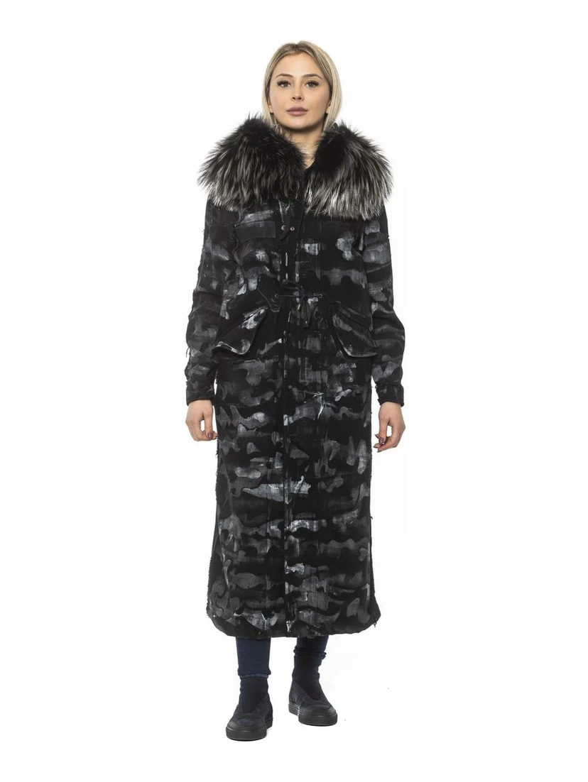 Black Cotton Women Jacket