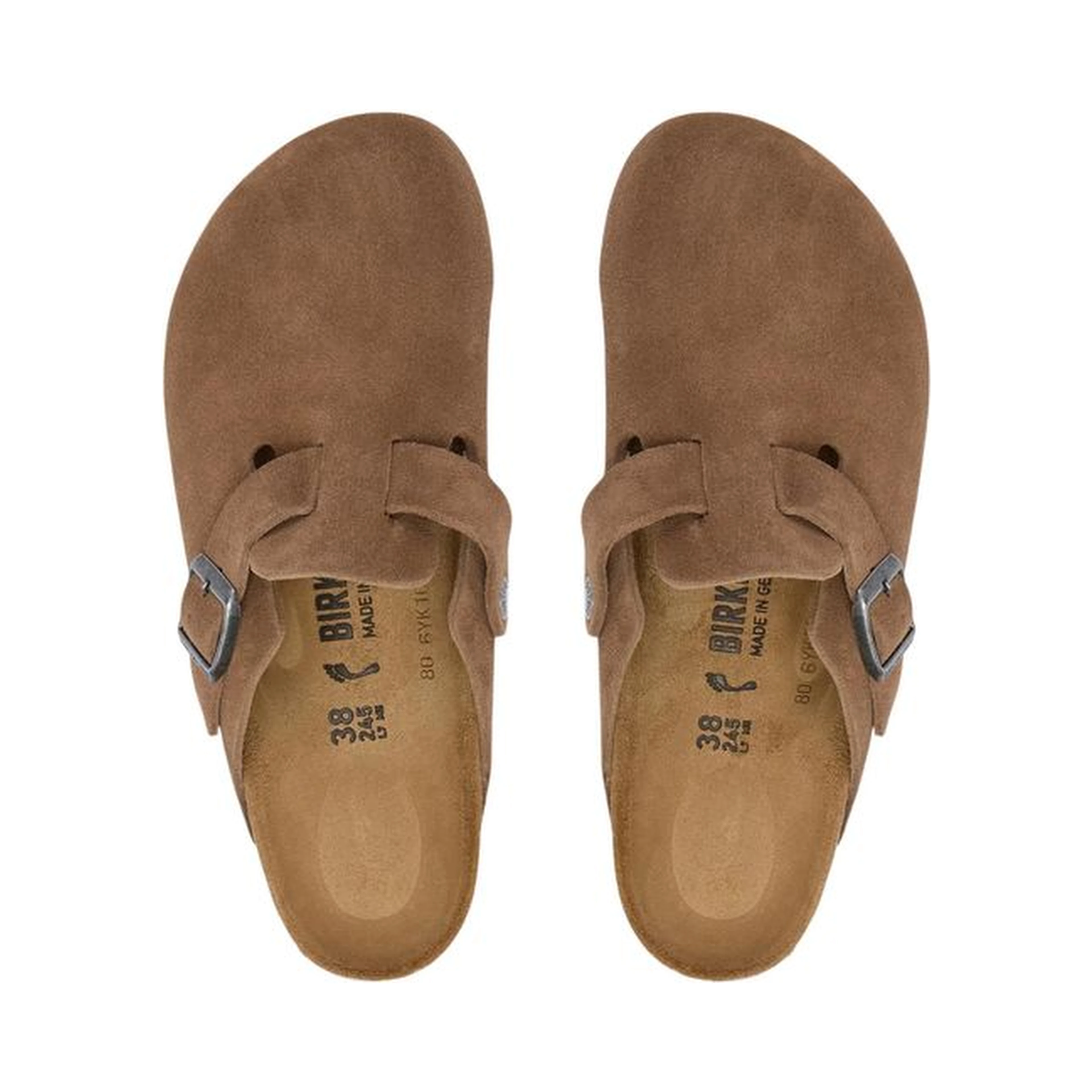 Brown Suede Leather Clogs