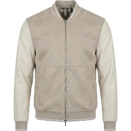 Beige Polyester Bomber