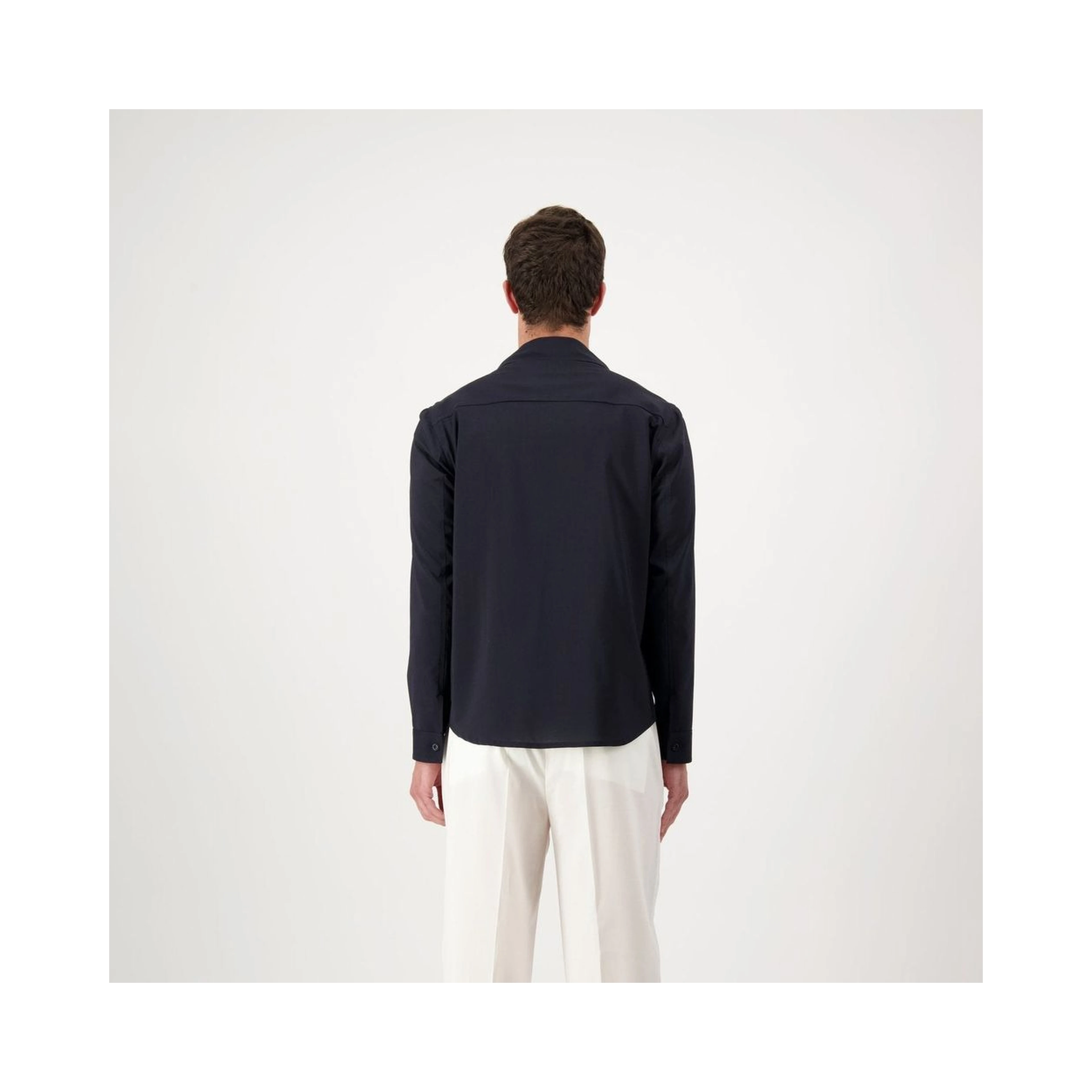 Navy Blue Virgin Wool Jacket