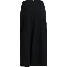 Draped crepe cady midi skirt