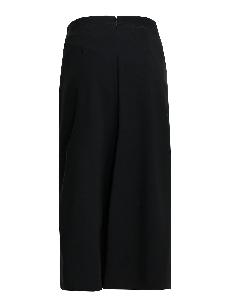 Draped crepe cady midi skirt alternative