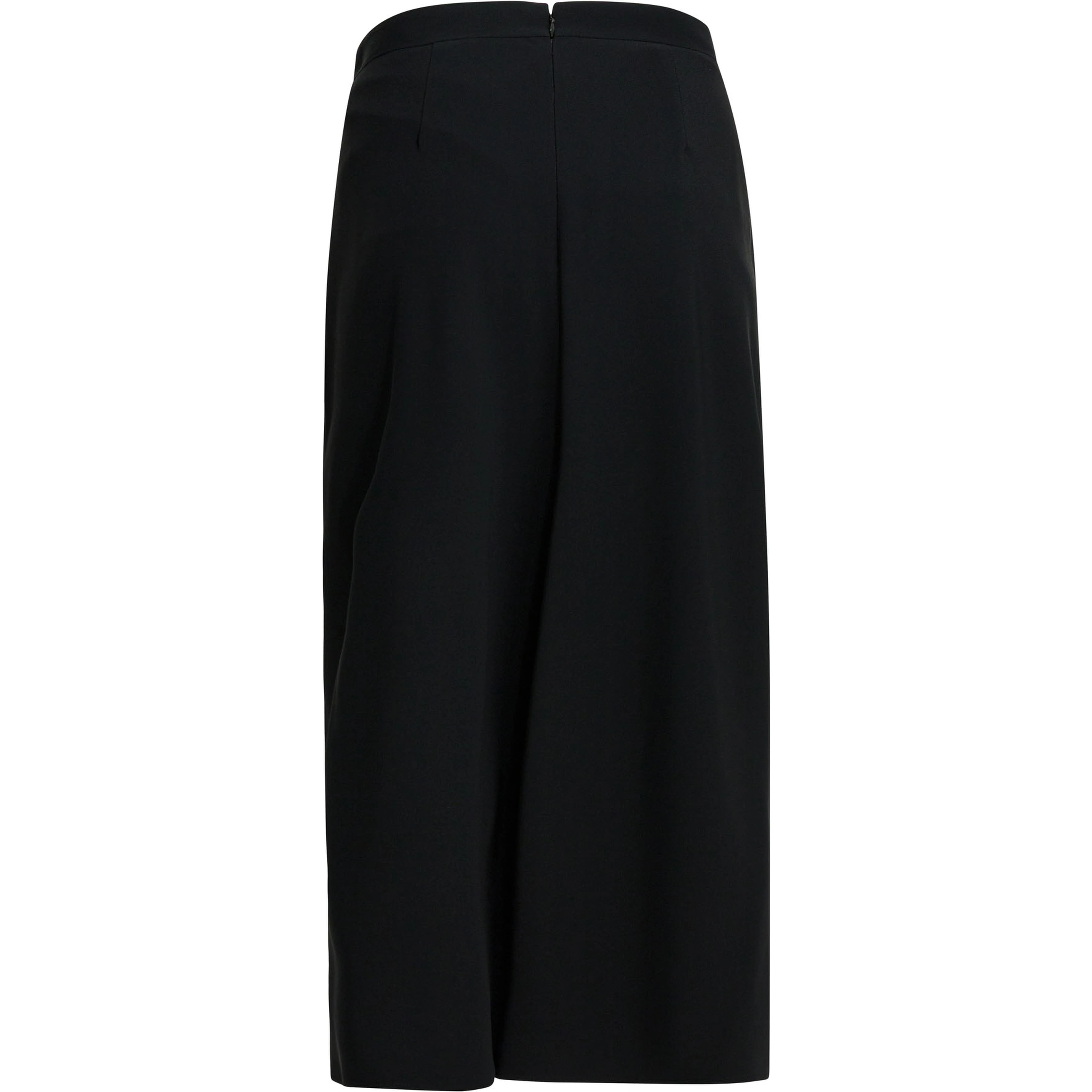 Draped crepe cady midi skirt