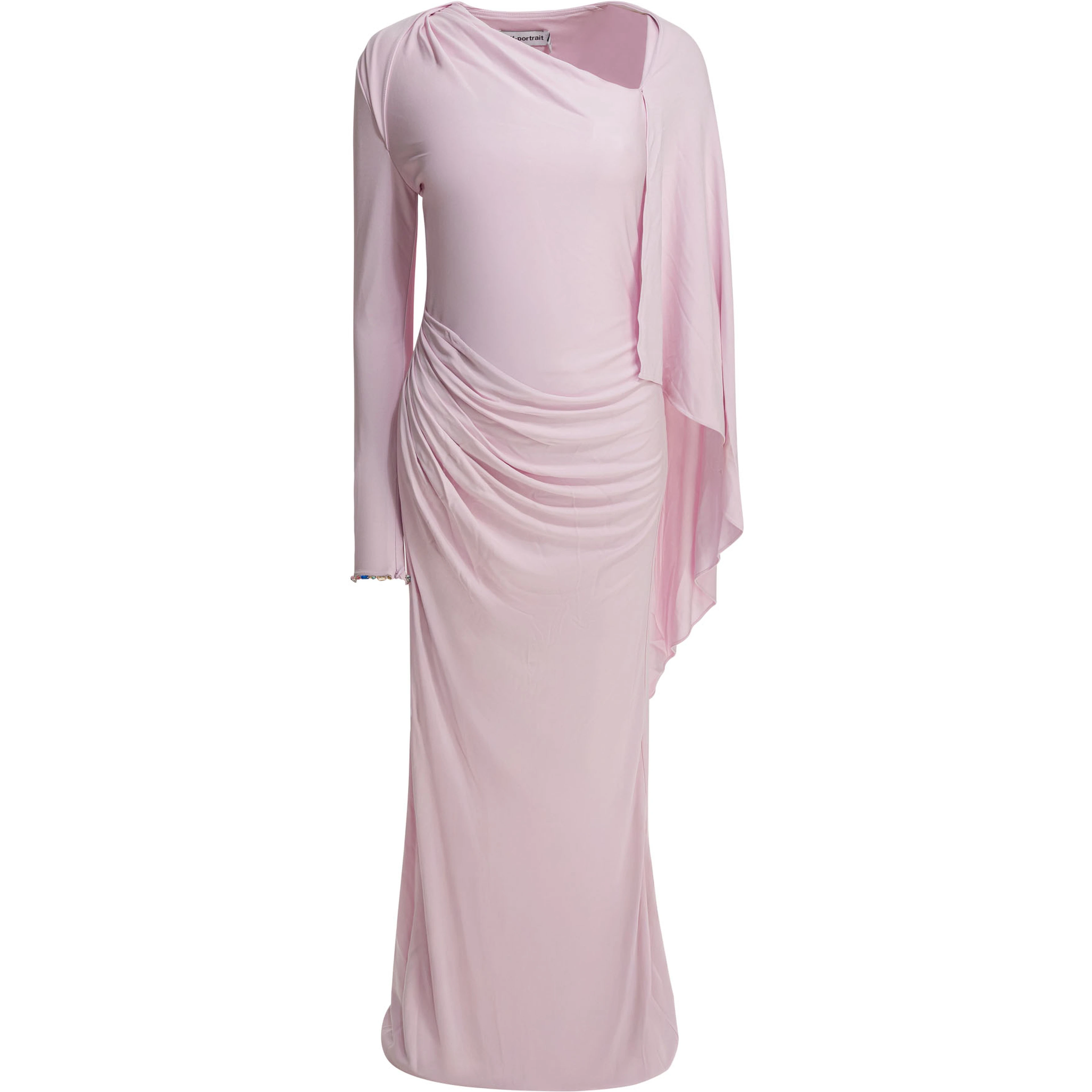 Long draped jersey dress