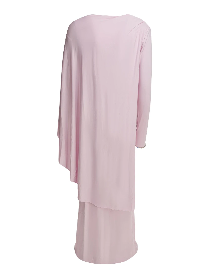 Long draped jersey dress