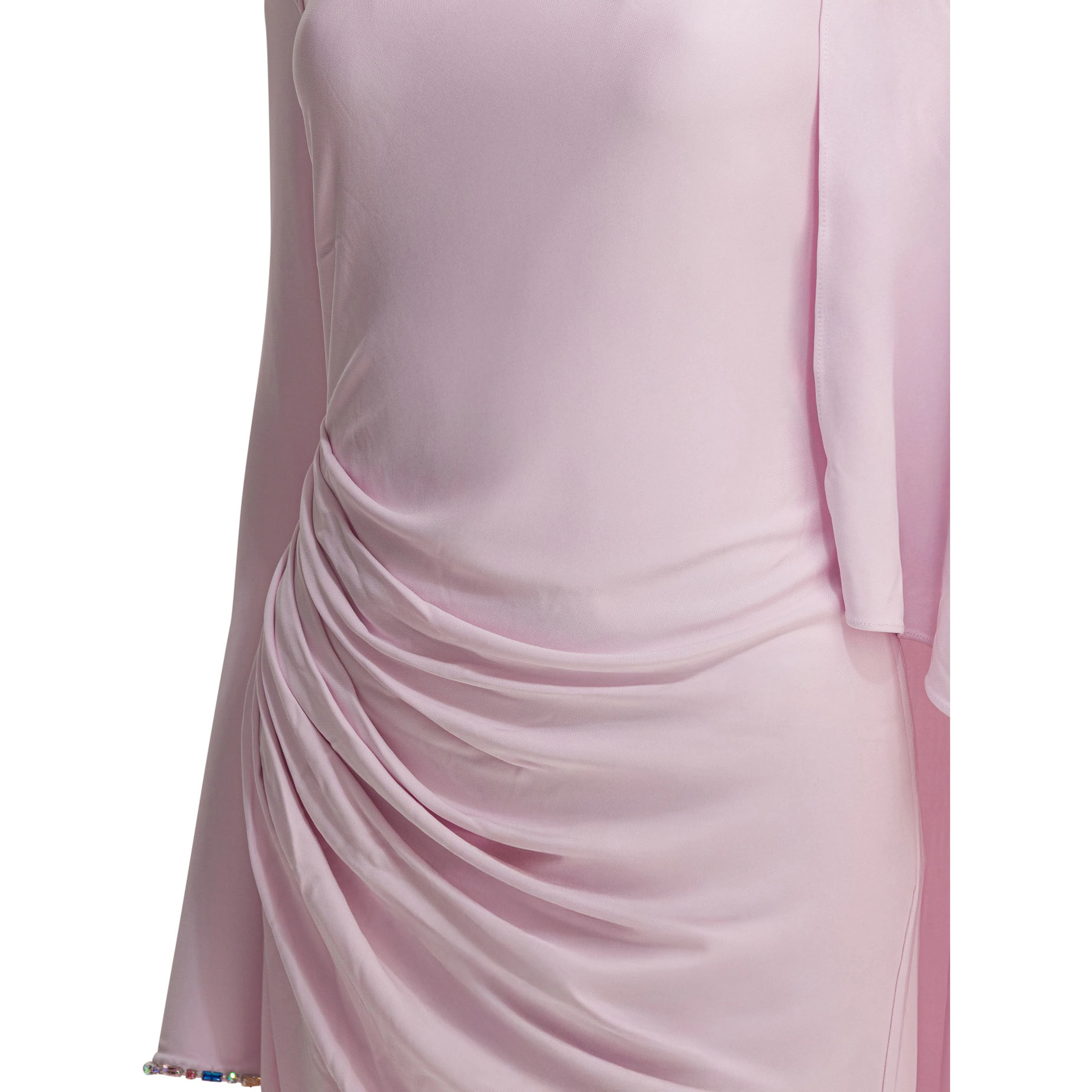 Long draped jersey dress
