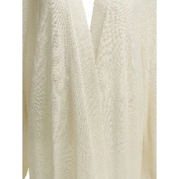 Silk blend long cardigan