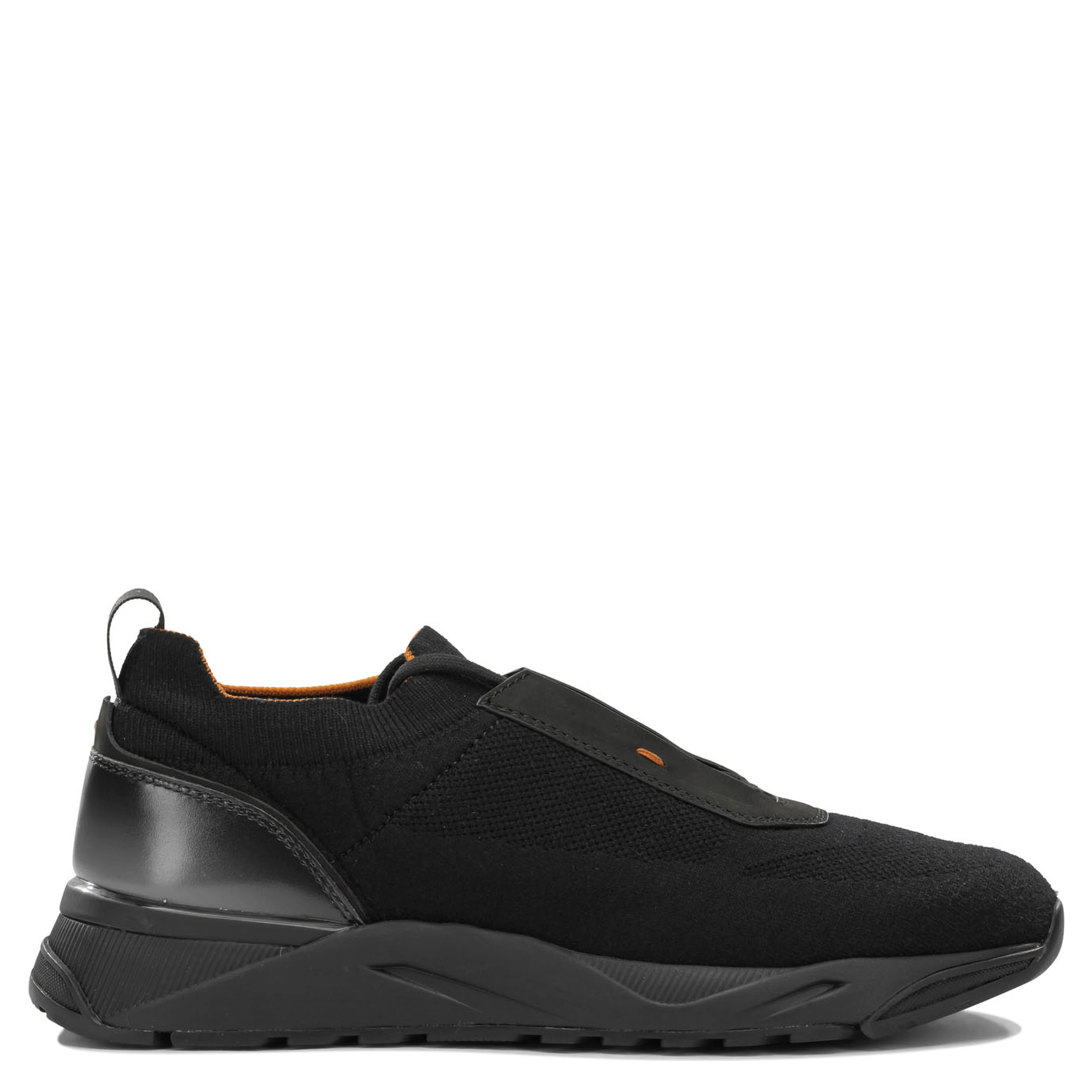 Low-top sneakers made of mesh and leather