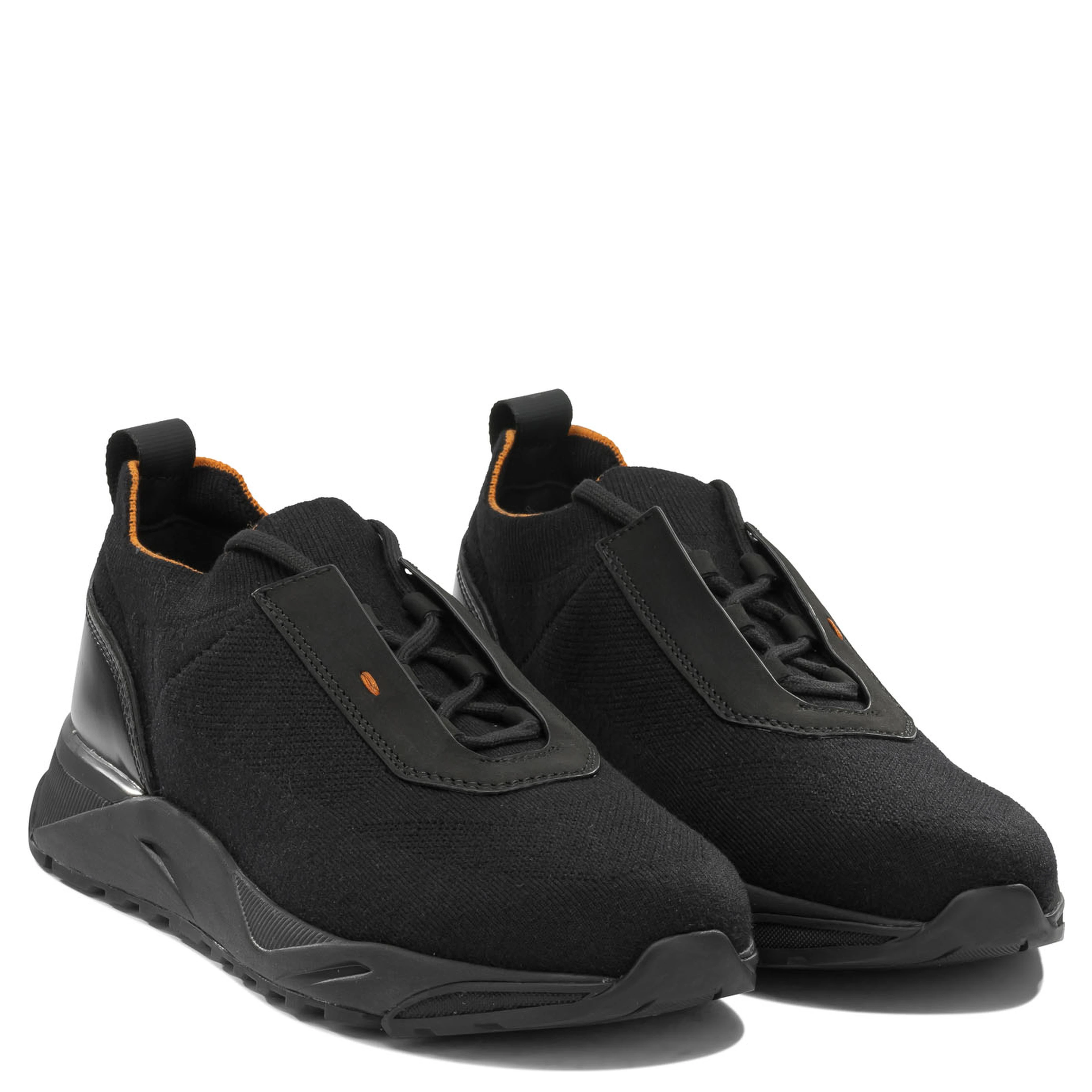 Low-top sneakers made of mesh and leather