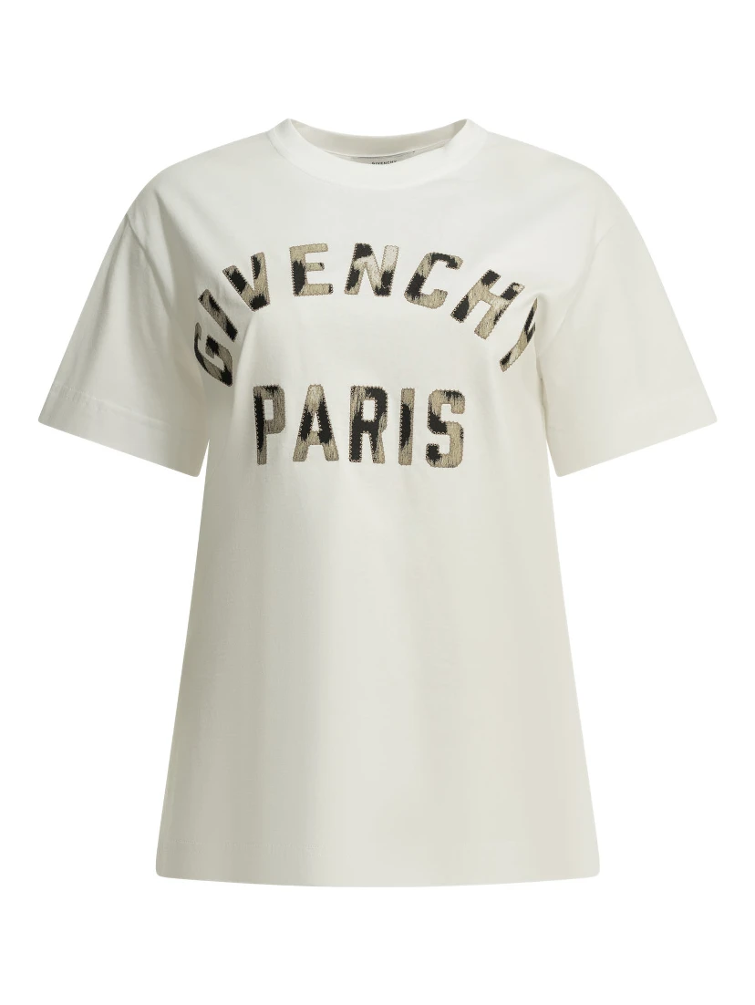 "Givenchy Paris" Crew-Neck T-Shirt