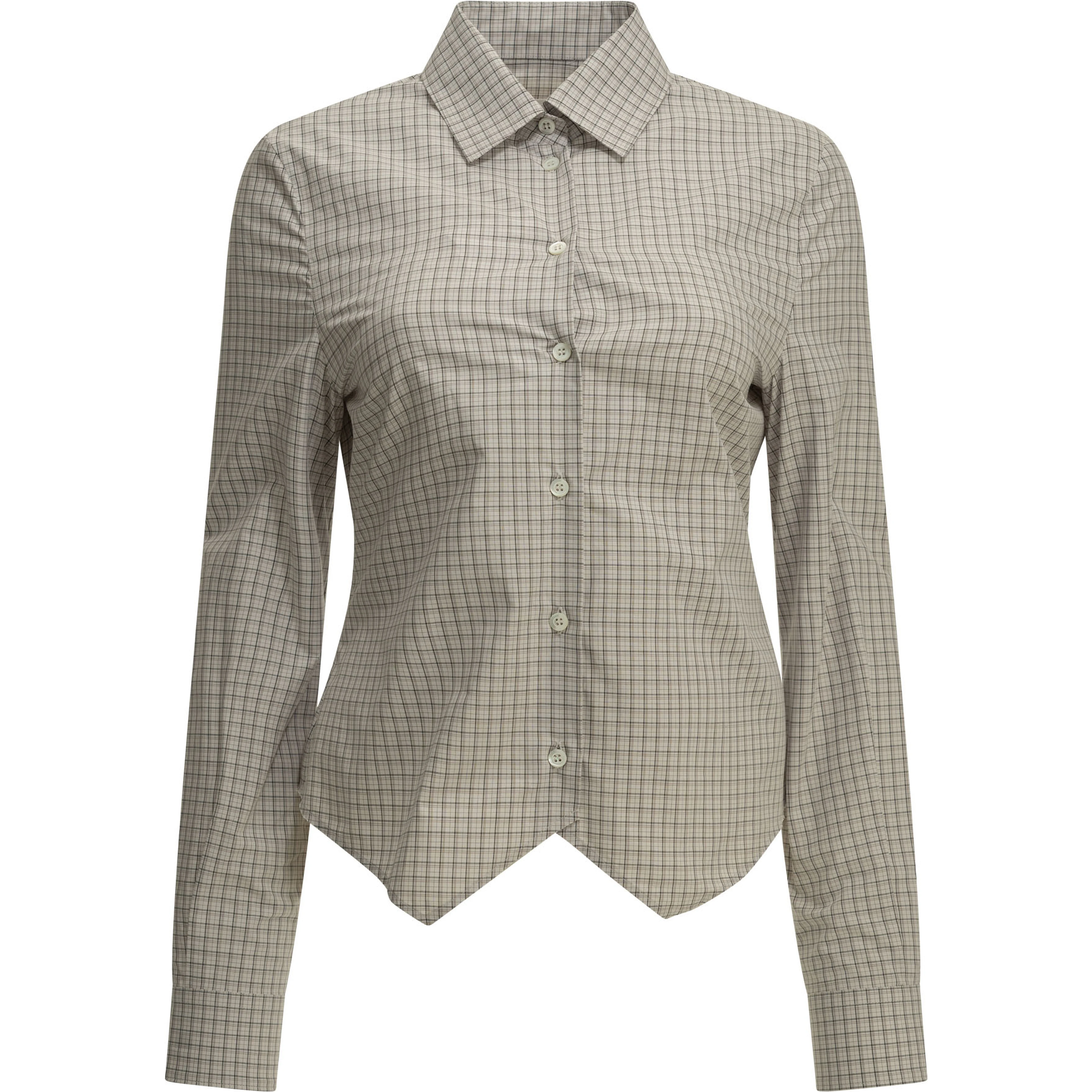 "Pointed Hem" Casual Shirt