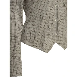 "Pointed Hem" Casual Shirt