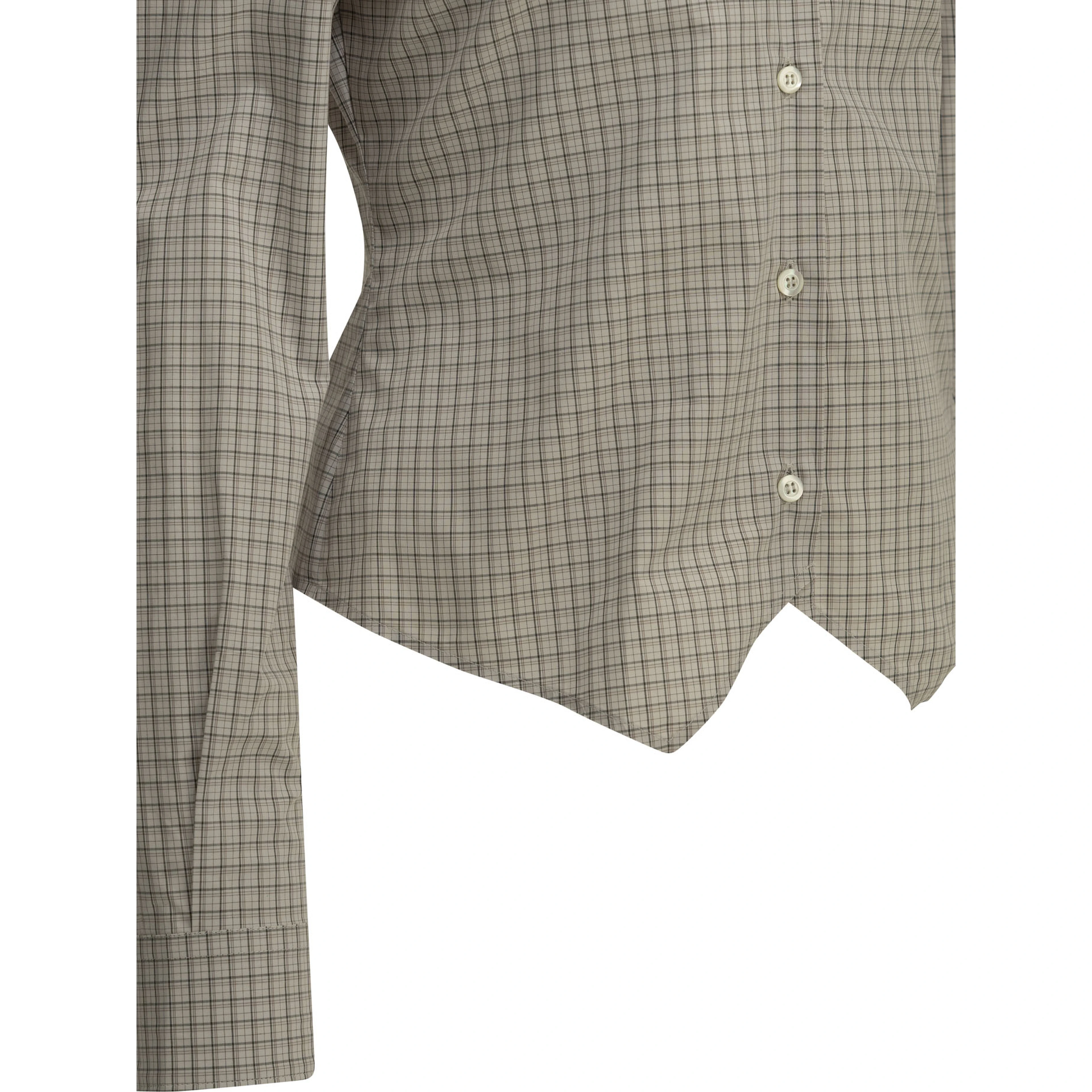 "Pointed Hem" Casual Shirt