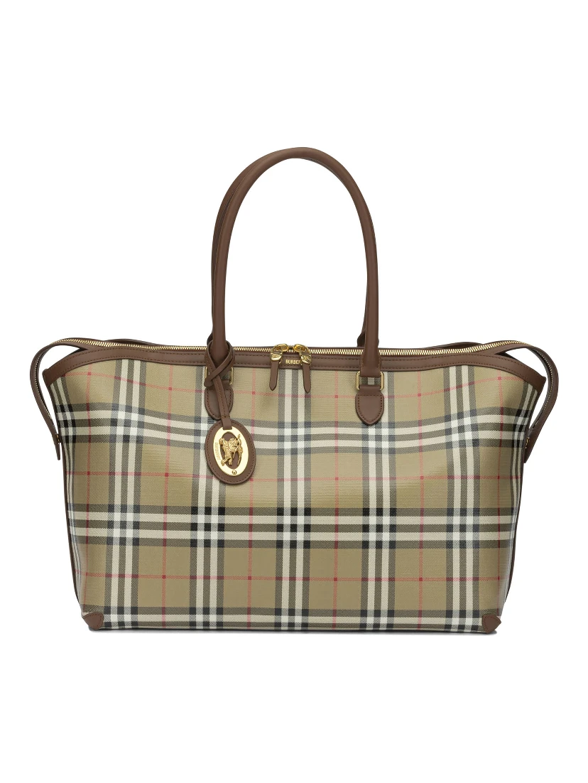 "Check" Large Shoulder Bag