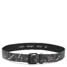 "Camo Feather Tree" Leather Belt