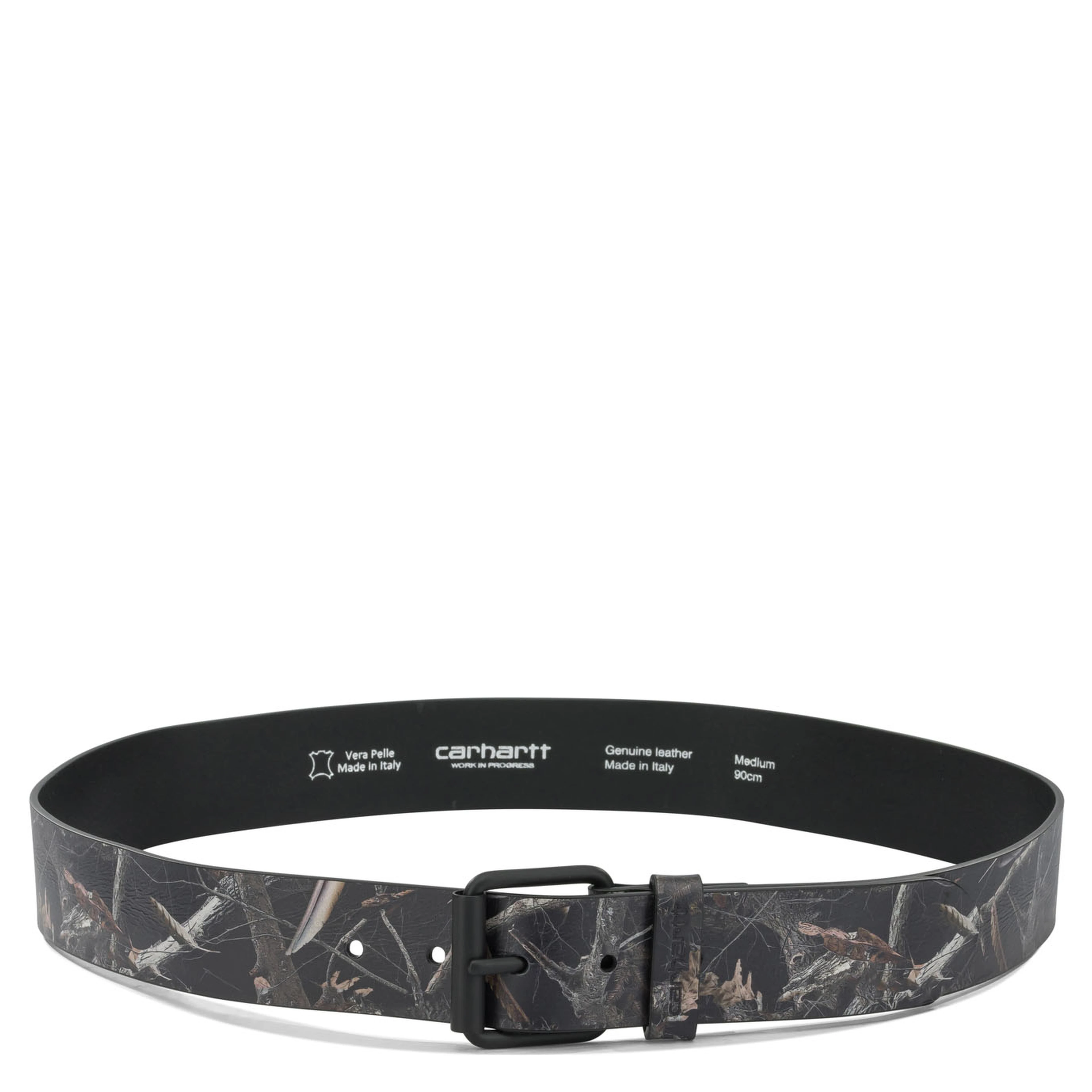 "Camo Feather Tree" Leather Belt