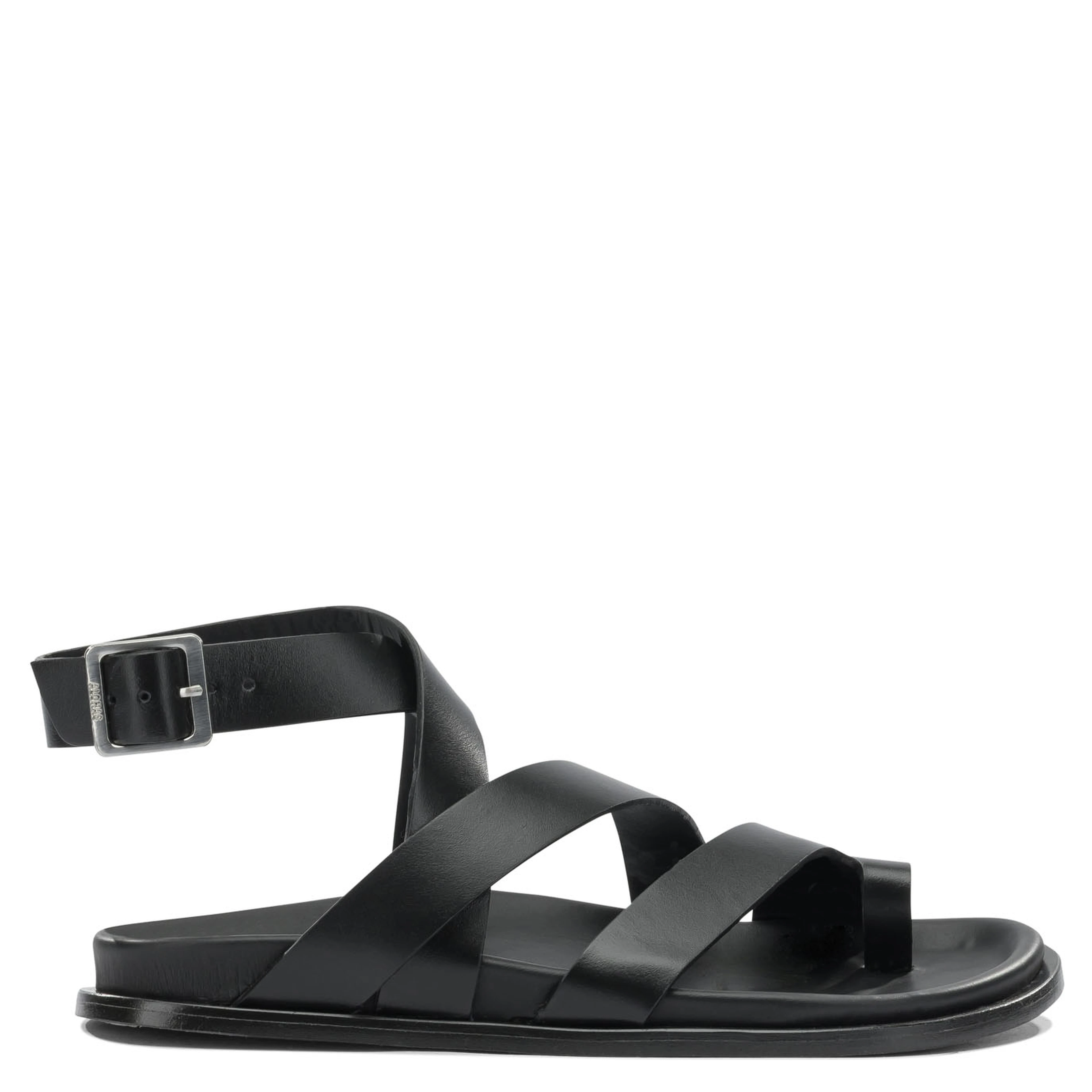 Low leather sandals