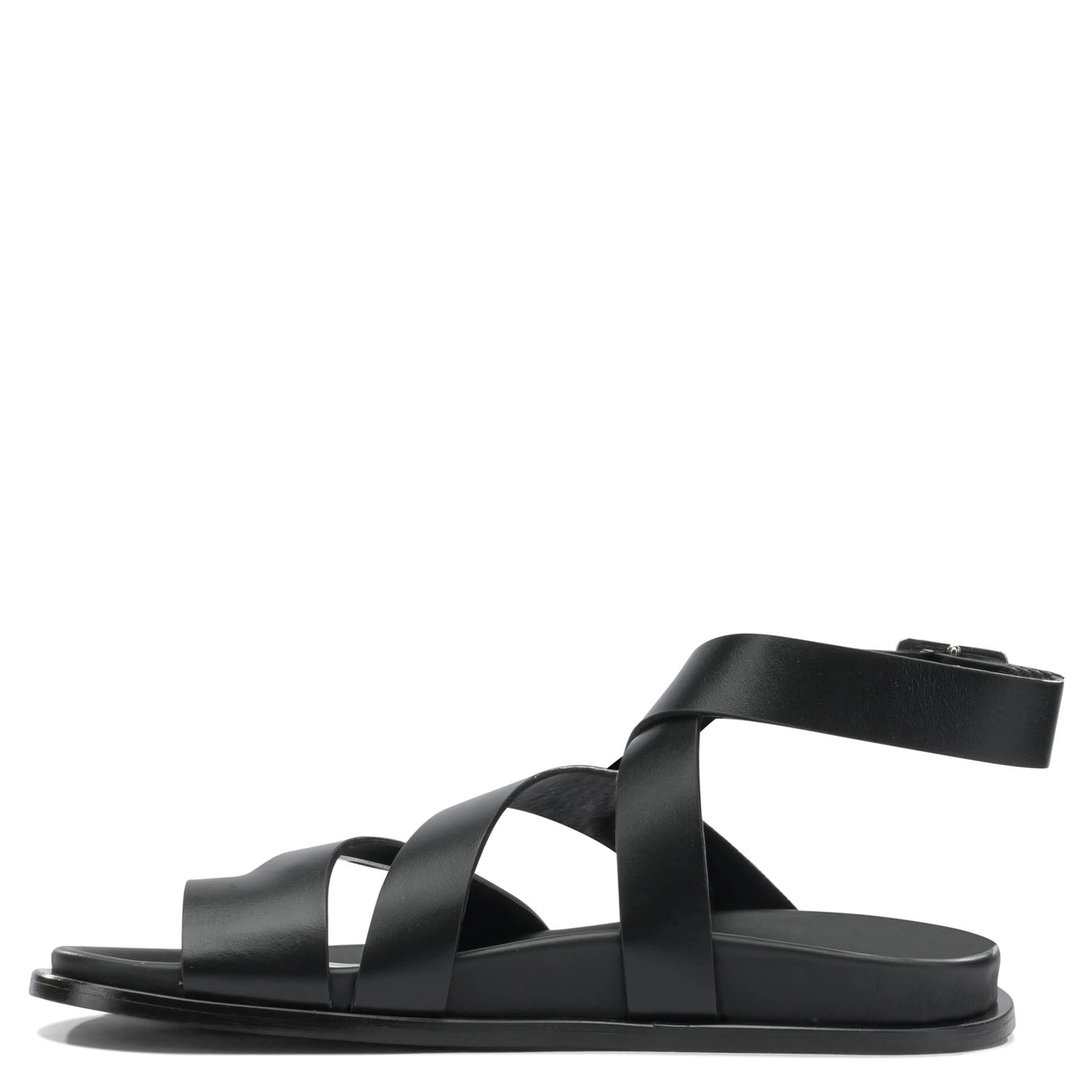 Low leather sandals