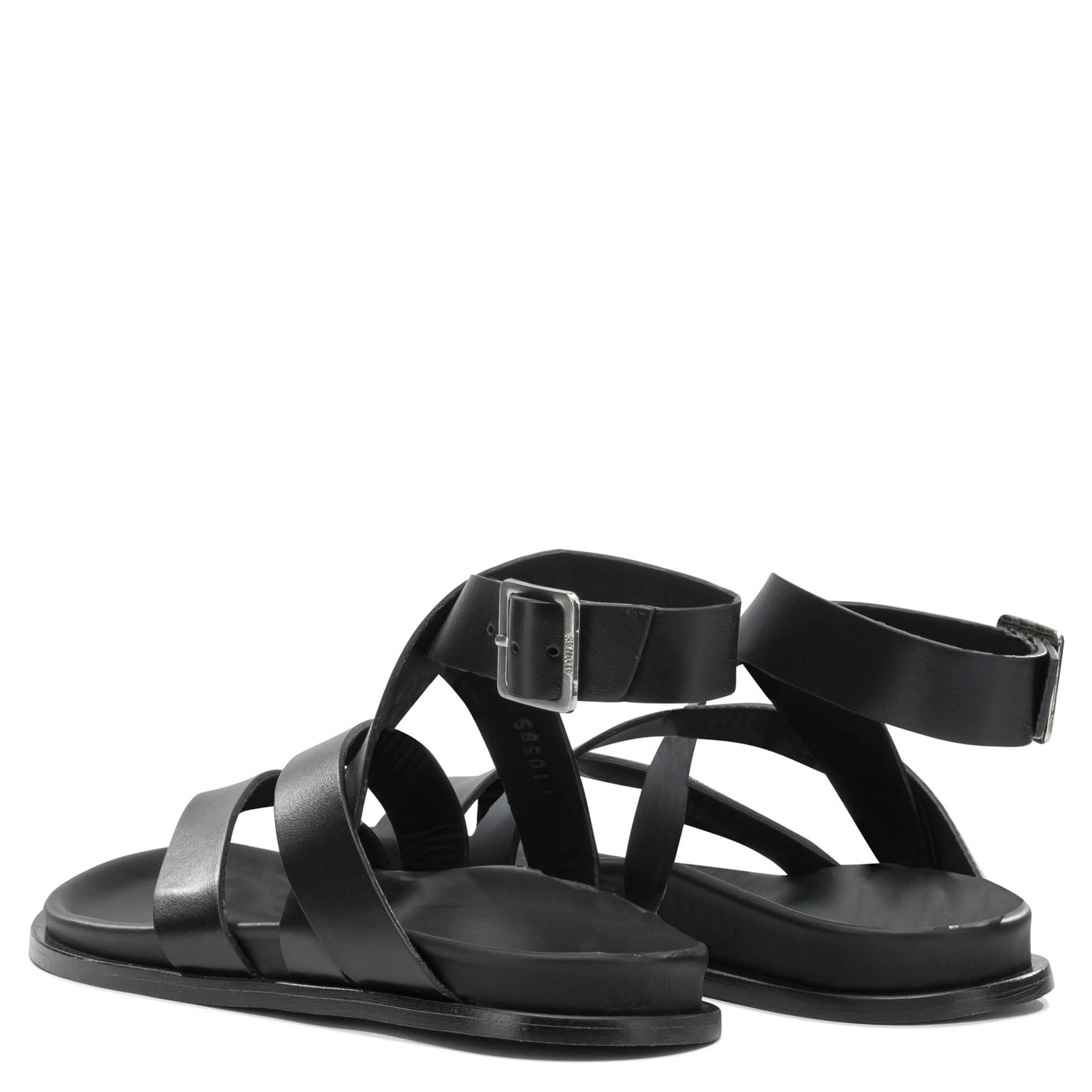 Low leather sandals