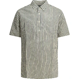 Casual cotton seersucker shirt