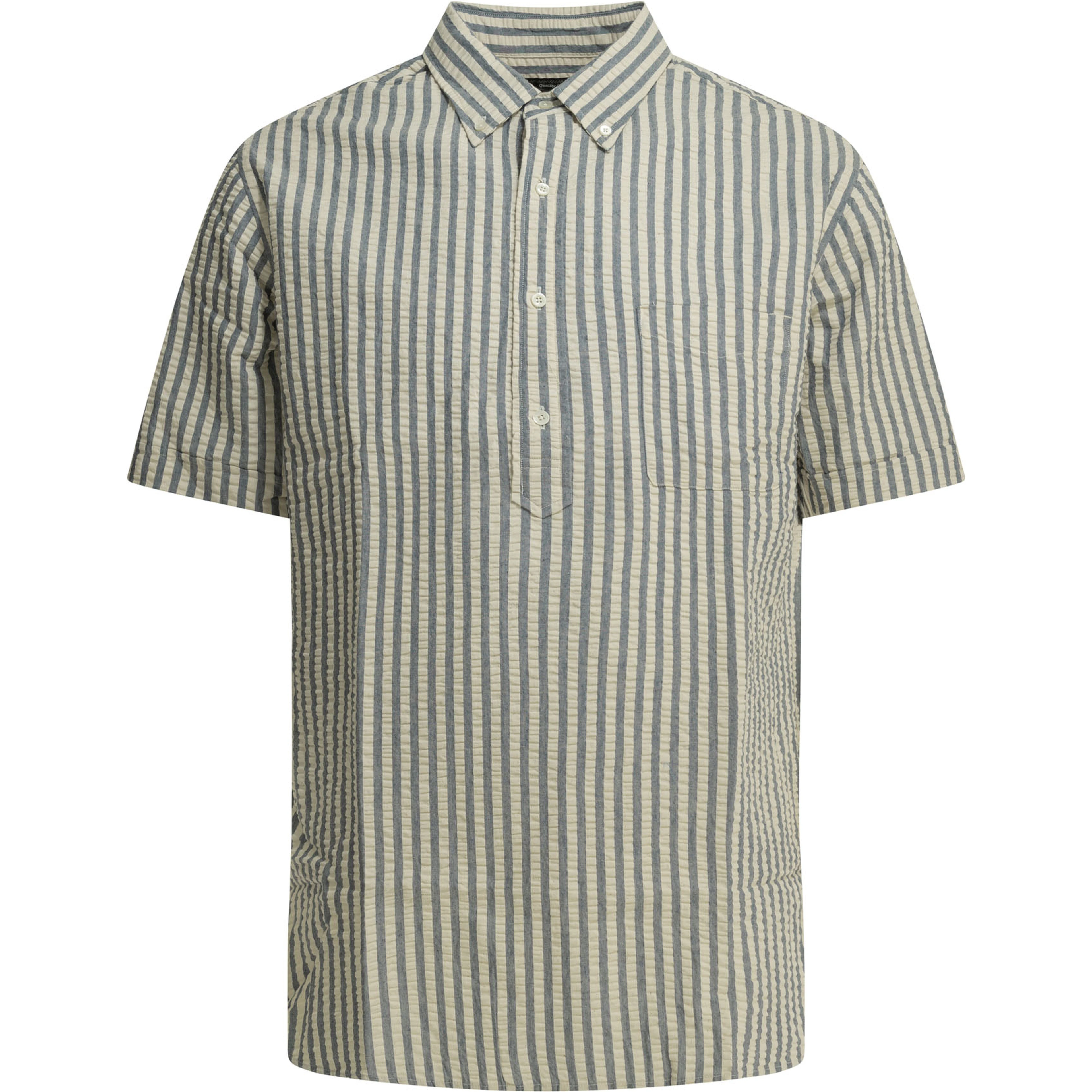 Casual cotton seersucker shirt