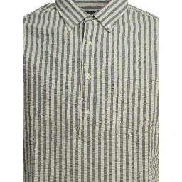 Casual cotton seersucker shirt