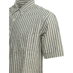 Casual cotton seersucker shirt