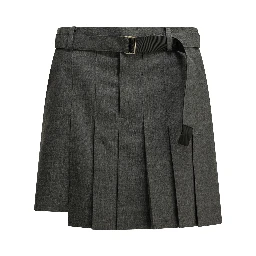 Formal shorts made of wool blend