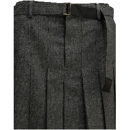 Formal shorts made of wool blend