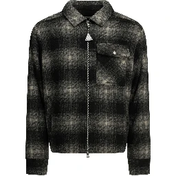Checkered Overshirt Jacket with Logo